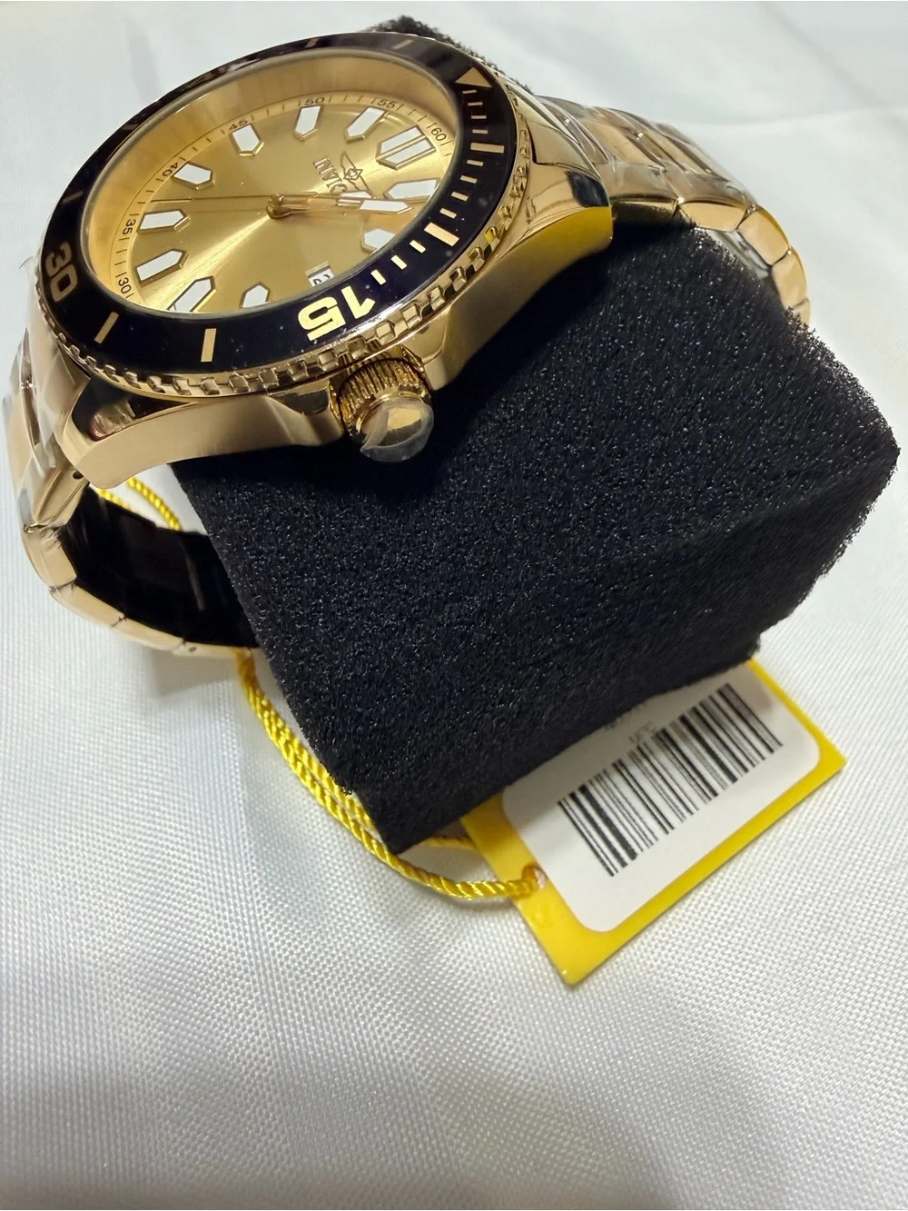 Invicta Gold and Black Men's Dive Watch with Date